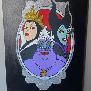 Three Evil Queens. Original Canvas. Hand Painted.